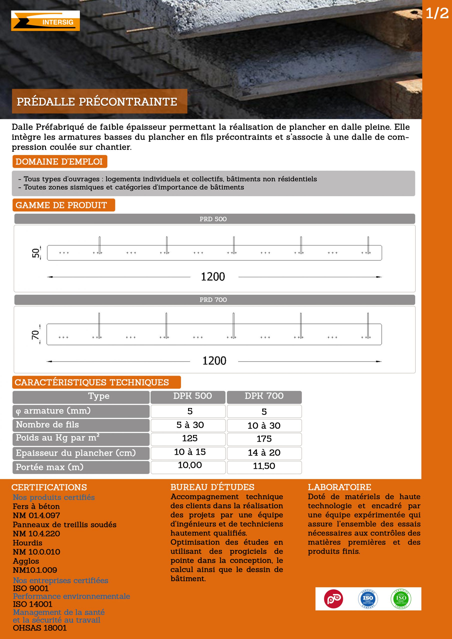 16 Prédalle précontrainte